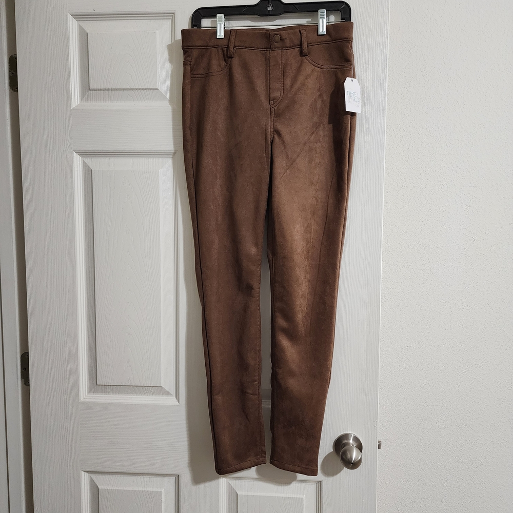 Time and Tru Chocolate Suede Pull On Pants Size S (4-6) NWT!!!